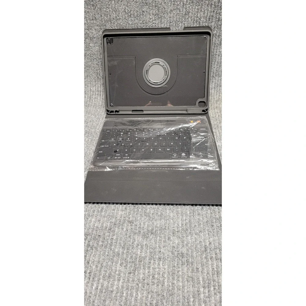 Black‎ Bluetooth Keyboard Case for iPad Wireless Backlit Folio Protective Cover